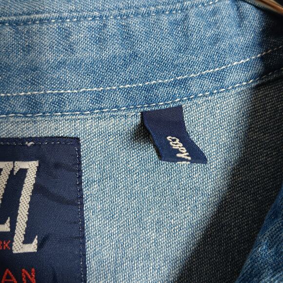 Vintage Quizz NY Woman Chambray Teddy Bears Embroidered Shirt Size 24 Blue - Picture 9 of 10